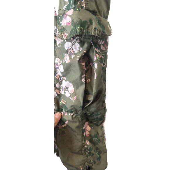 FREE PEOPLE MOVEMENT Womens Mesmerize Me Green Pink Floral Printed Pants Cargo S - Picture 6 of 16